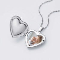 Thumbnail for Floral Heart Photo Locket Necklace, view 13