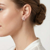 Thumbnail for Austrian Crystals Flowers Earrings, view 3