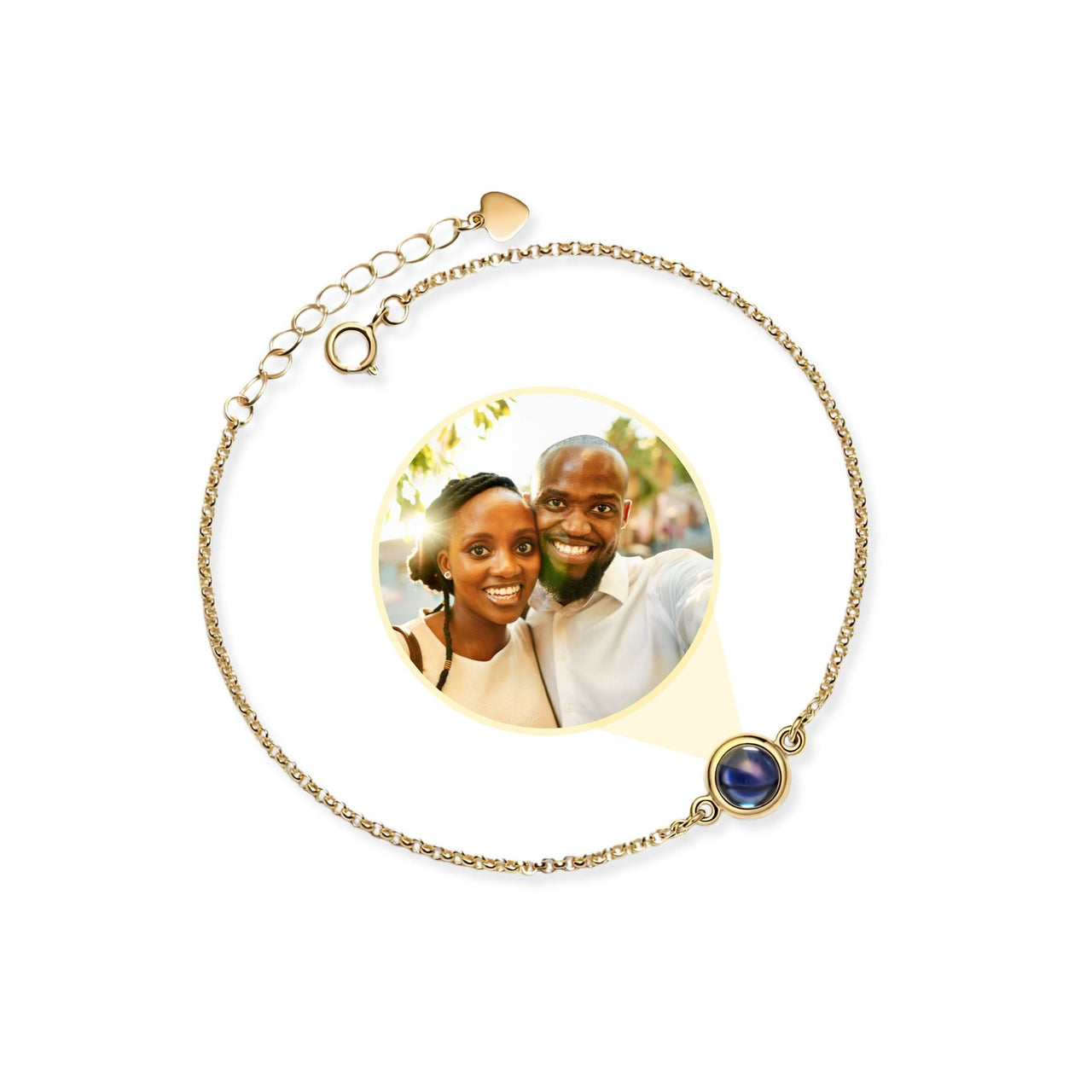 Photo Projection Bracelet - Personalized Gift for Women - Custom Jewelry For Her - Custom Bracelet Picture - Personalised Photo Gift Bracelet Brother & Sisters