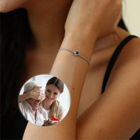 Thumbnail for Photo Projection Bracelet - Personalized Gift for Women - Custom Jewelry For Her - Custom Bracelet Picture - Personalised Photo Gift Bracelet Silver Brother & Sisters