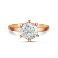 Thumbnail for Rose gold solitaire engagement ring — product photo on a white background, silver