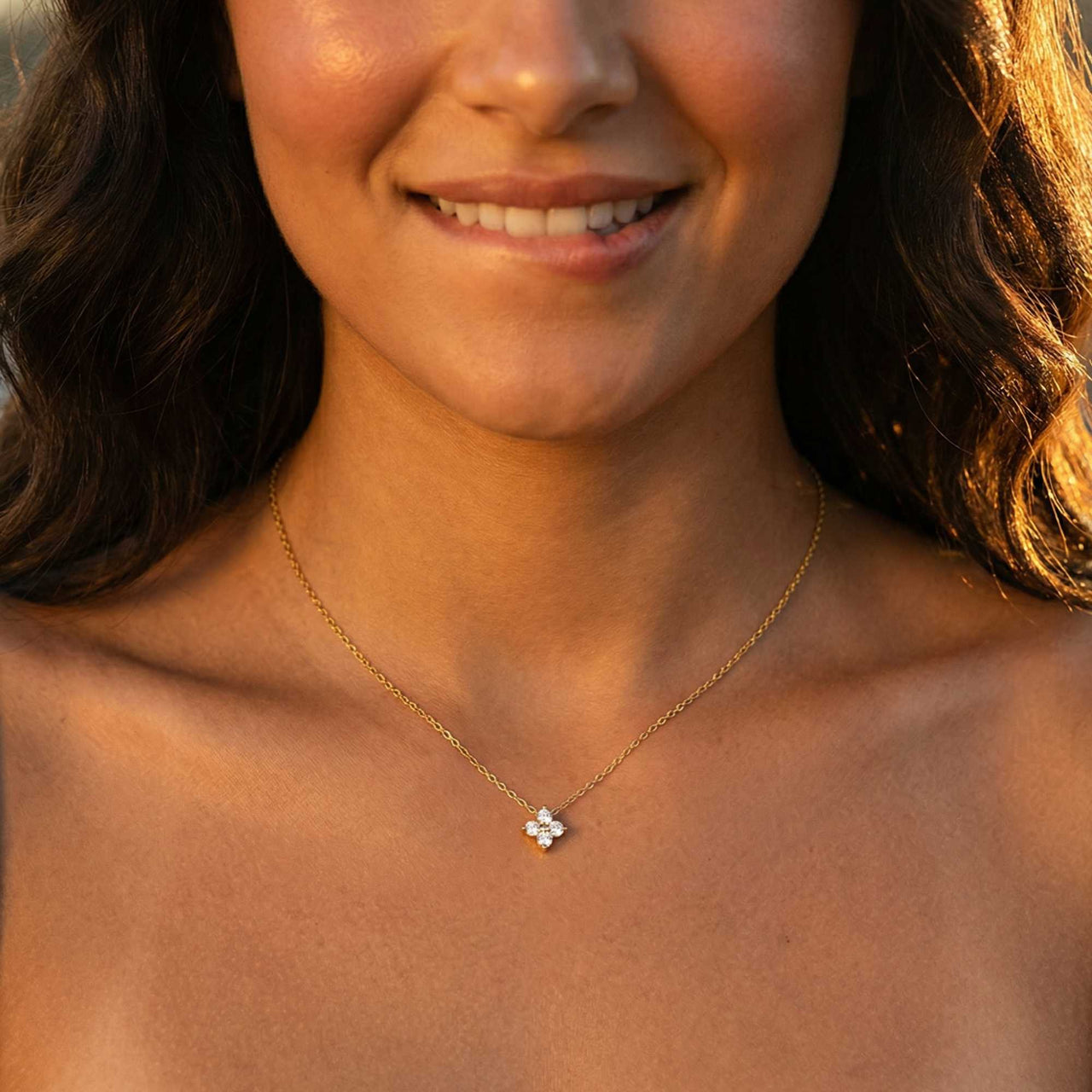 Crystal Flower Necklace