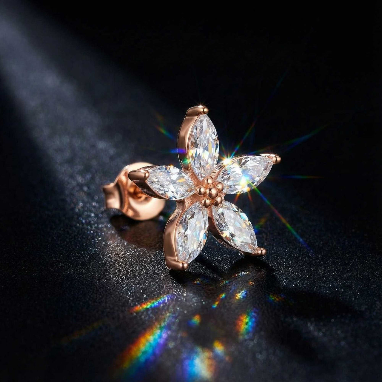 Austrian Crystals Flowers Earrings