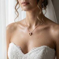 Thumbnail for Necklace with Joined Rings & Crystals