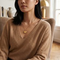 Thumbnail for Scroll Heart Photo Locket Necklace