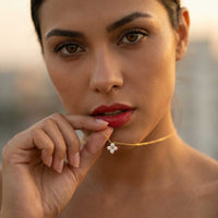 Thumbnail for Crystal Flower Necklace