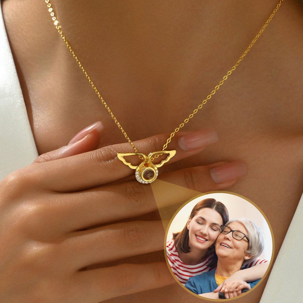 Angel Photo Necklace