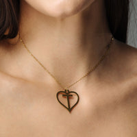 Thumbnail for Heart Initial Necklace