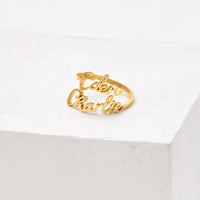 Thumbnail for Double Name Adjustable Ring