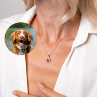 Thumbnail for Paw Print Photo Necklace