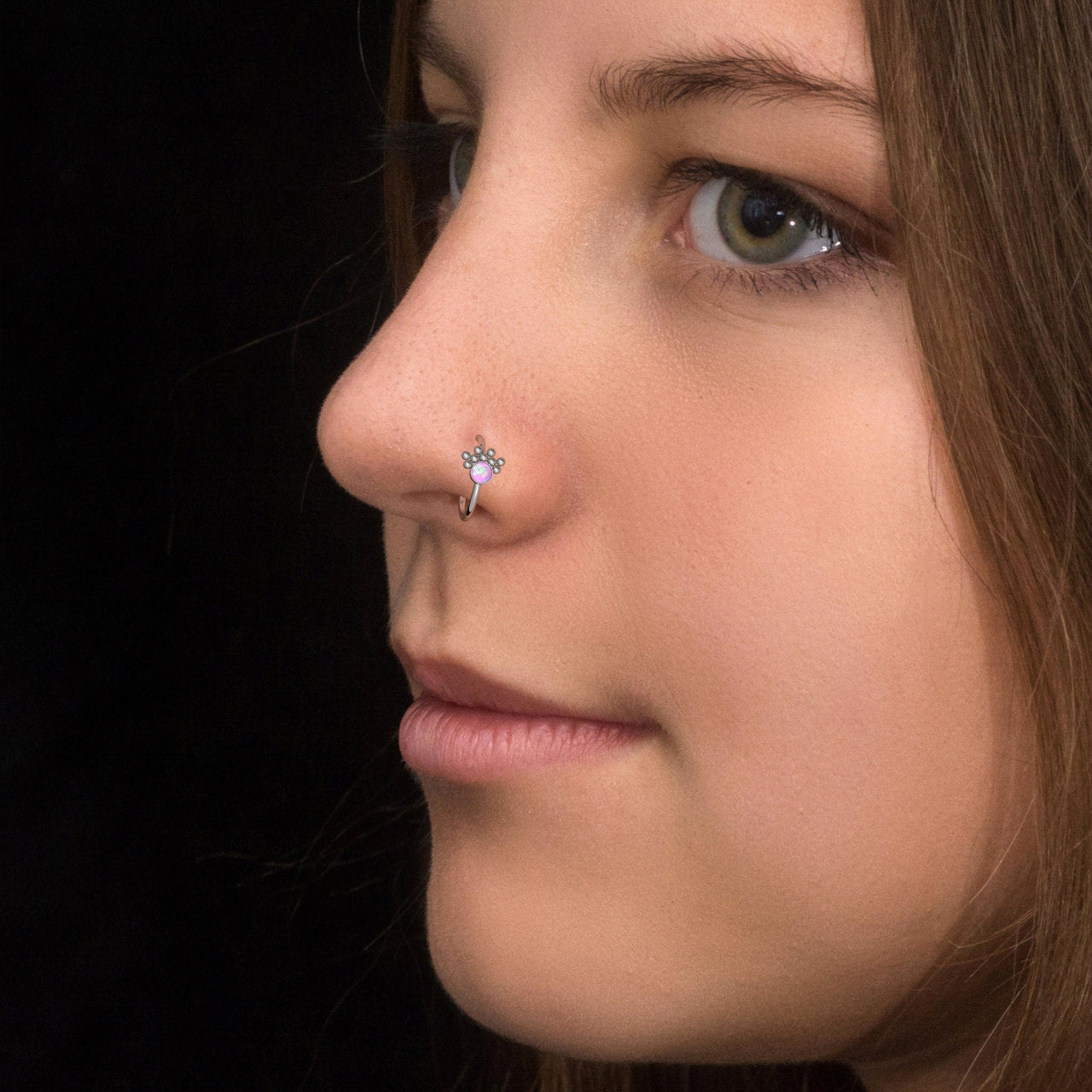 Gleaming Nose Ring - Titanium Nose Jewelry - Gold Nose Ring - Nose Piercing Jewelry Nose Ring Brother & Sisters