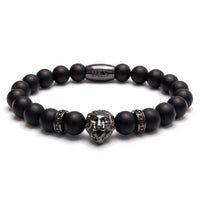 Thumbnail for Black Lion & Black Stones Bracelet – studio packshot | Brother & Sisters | SKU: 20712286-gun-black-XS-14-15, 20712286-gun-black-S-16-17, 20712286-gun-black-M-18-19, 20712286-gun-black-L-20-21, 20712286-gun-black-XL-22-23