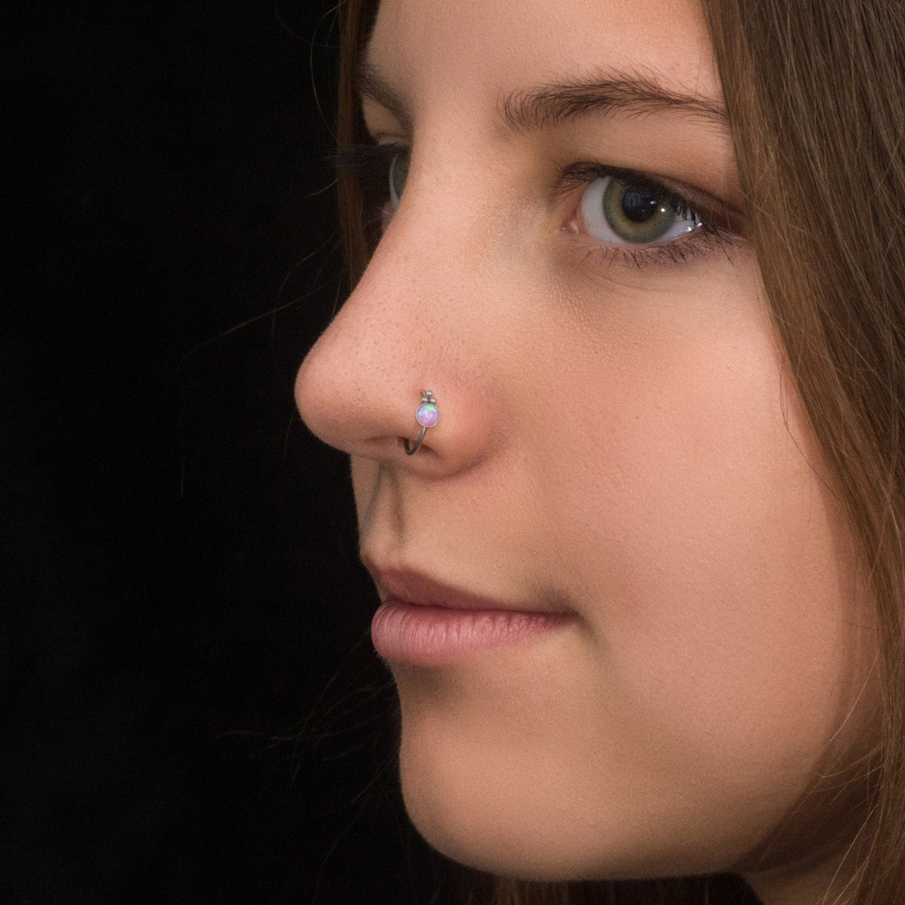 Halo Nose Ring - Titanium Nose Jewelry - Gold Nose Ring - Nose Piercing Jewelry Nose Ring Brother & Sisters