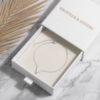 Thumbnail for Minimalist bracelet — in the gift box, silver | SKU: 9443177-white-gold