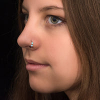 Thumbnail for Sparkling Nose Ring - Titanium Nose Jewelry - Gold Nose Ring - Nose Piercing Jewelry Nose Ring Brother & Sisters